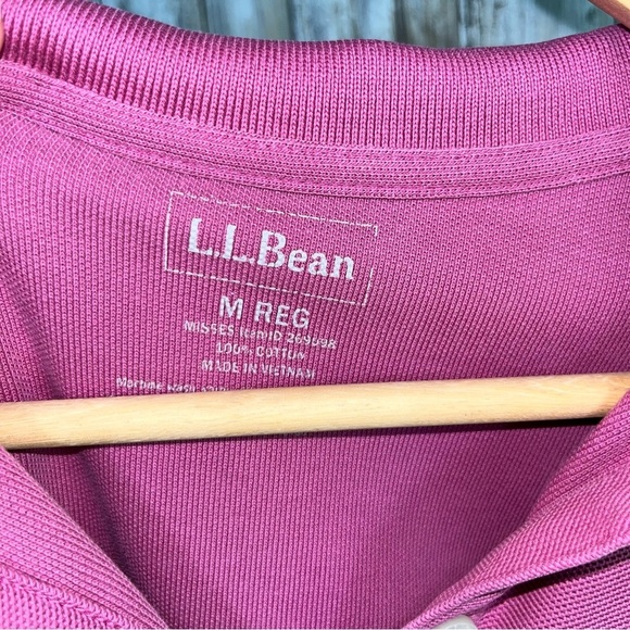 L.L. Bean Purple Fitted Polo T-Shirt Short Sleeve - Picture 5 of 5